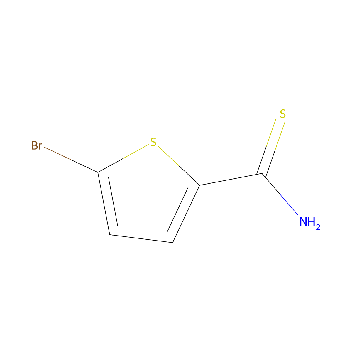 5-Bromothiophene-2-carbothioamide molecular structure, CAS 1094456-12-8