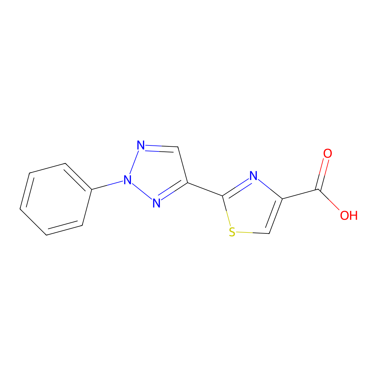 2-(2-phenyl-2H-1,2,3-triazol-4-yl)-1,3-thiazole-4-carboxylic acid molecular structure, CAS 1094456-13-9