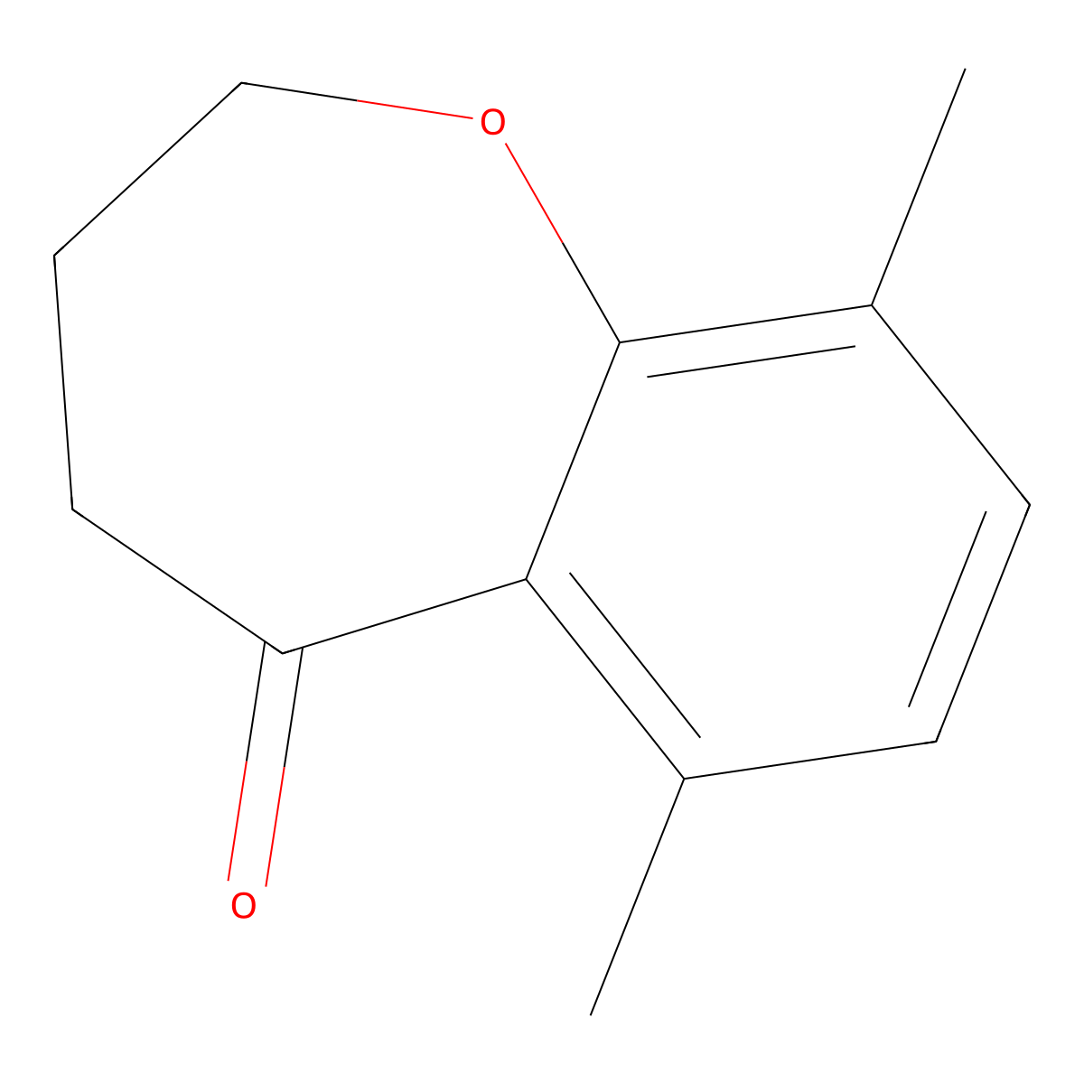 6,9-Dimethyl-2,3,4,5-tetrahydro-1-benzoxepin-5-one molecular structure, CAS 1094456-36-6