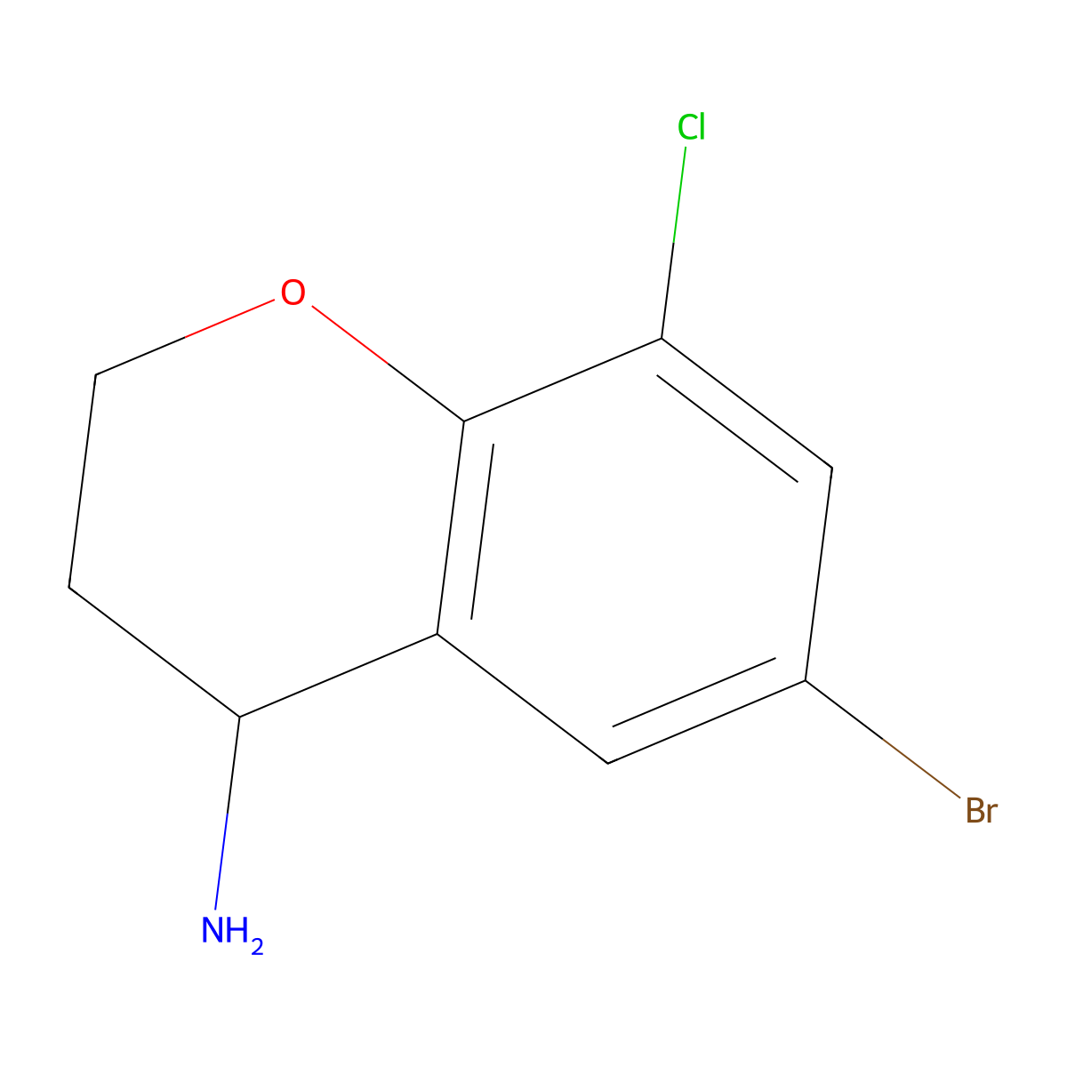 6-Bromo-8-chlorochroman-4-amine molecular structure, CAS 1094456-49-1