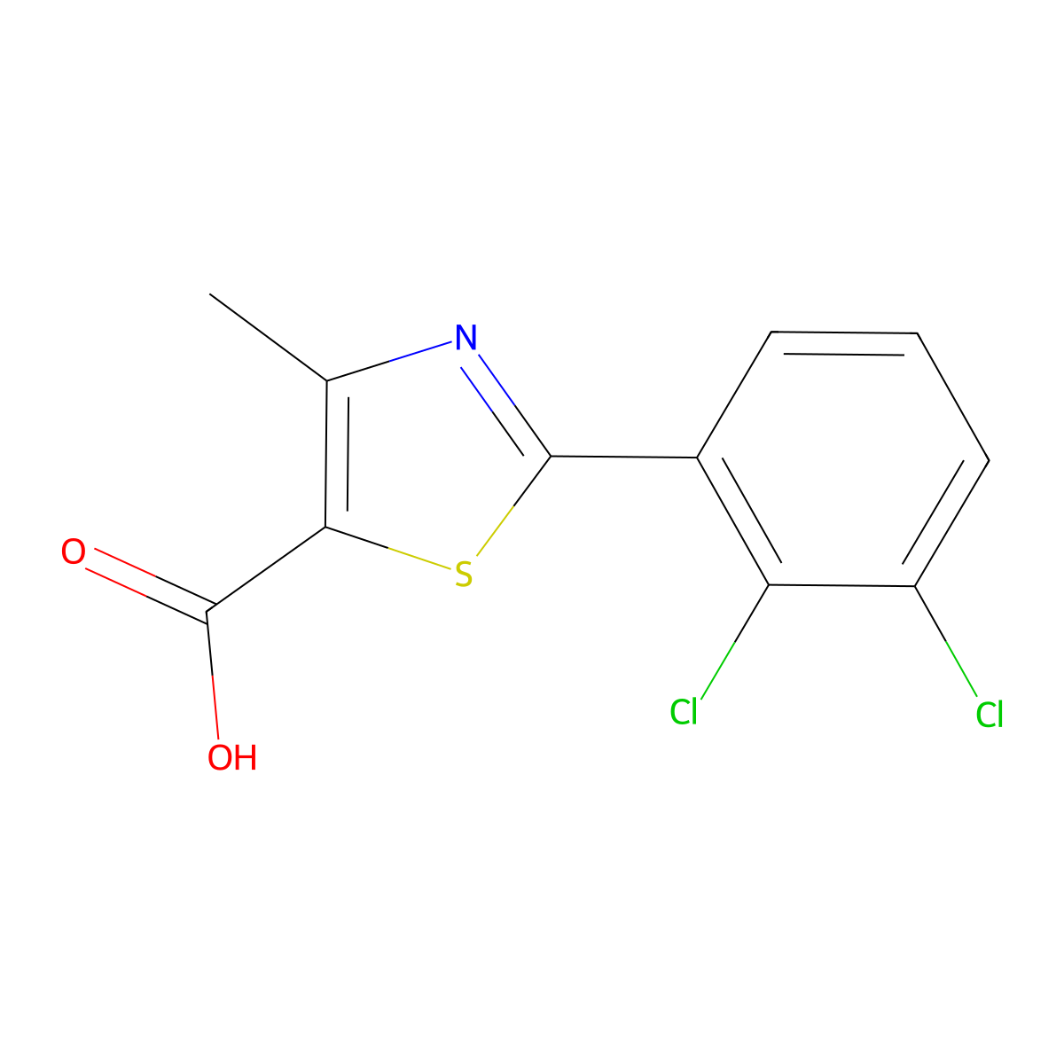 2-(2,3-Dichlorophenyl)-4-methyl-1,3-thiazole-5-carboxylic acid molecular structure, CAS 1094457-01-8