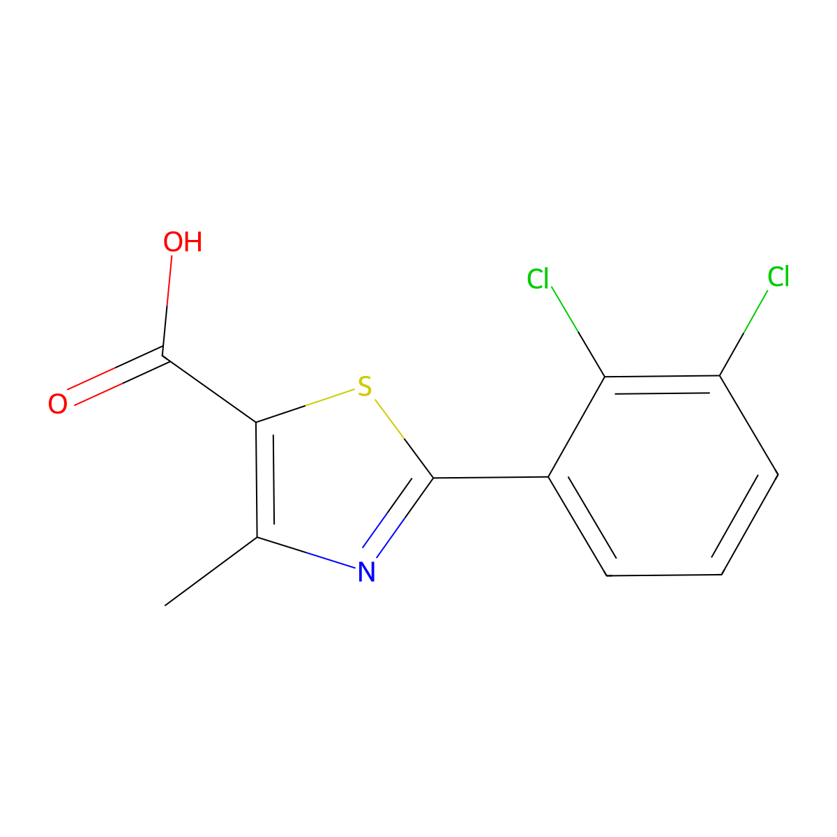 2-(2,3-Dichlorophenyl)-4-methyl-1,3-thiazole-5-carboxylic acid molecular structure, CAS 1094457-01-8