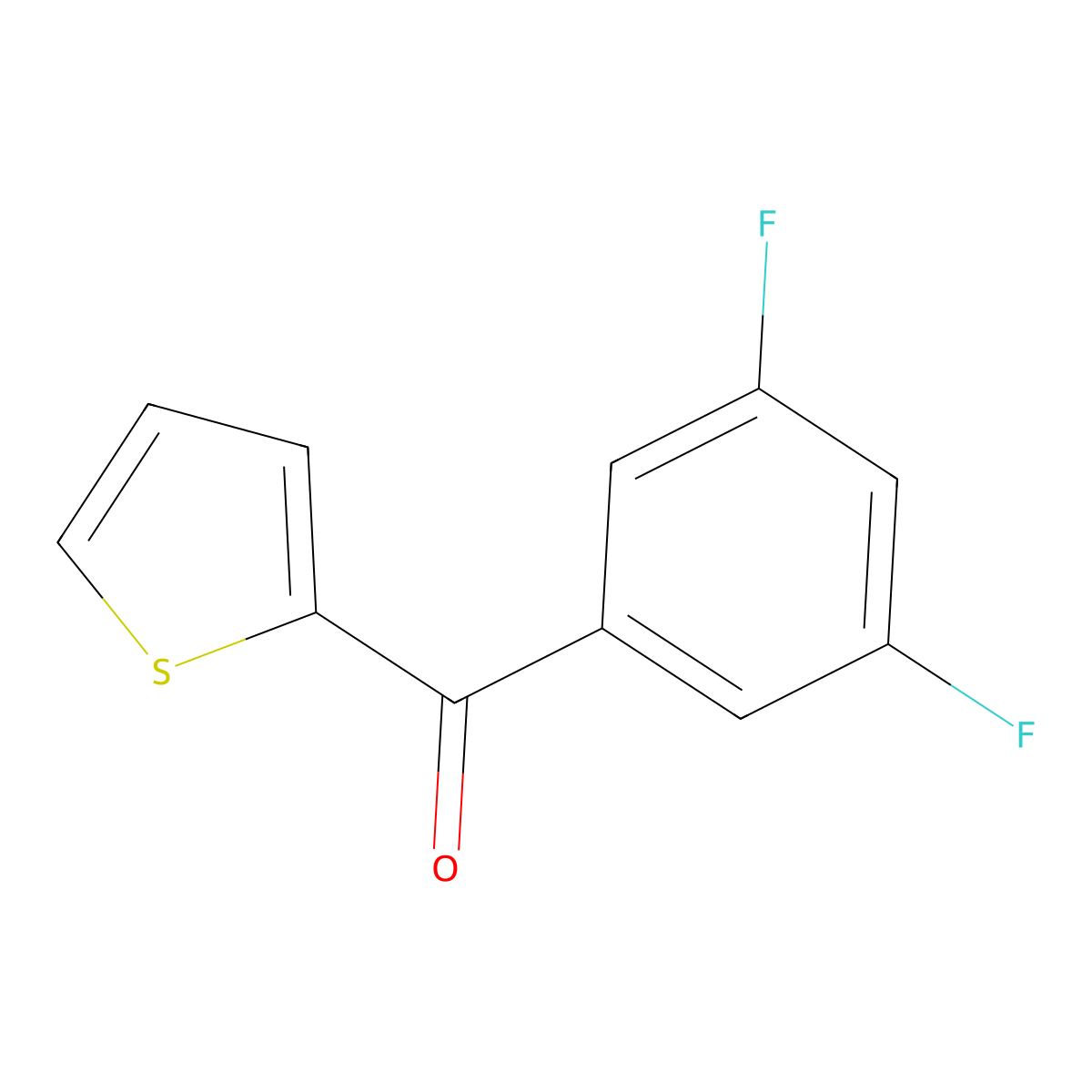 (3,5-Difluorophenyl)-2-thienylmethanone molecular structure, CAS 1094457-74-5