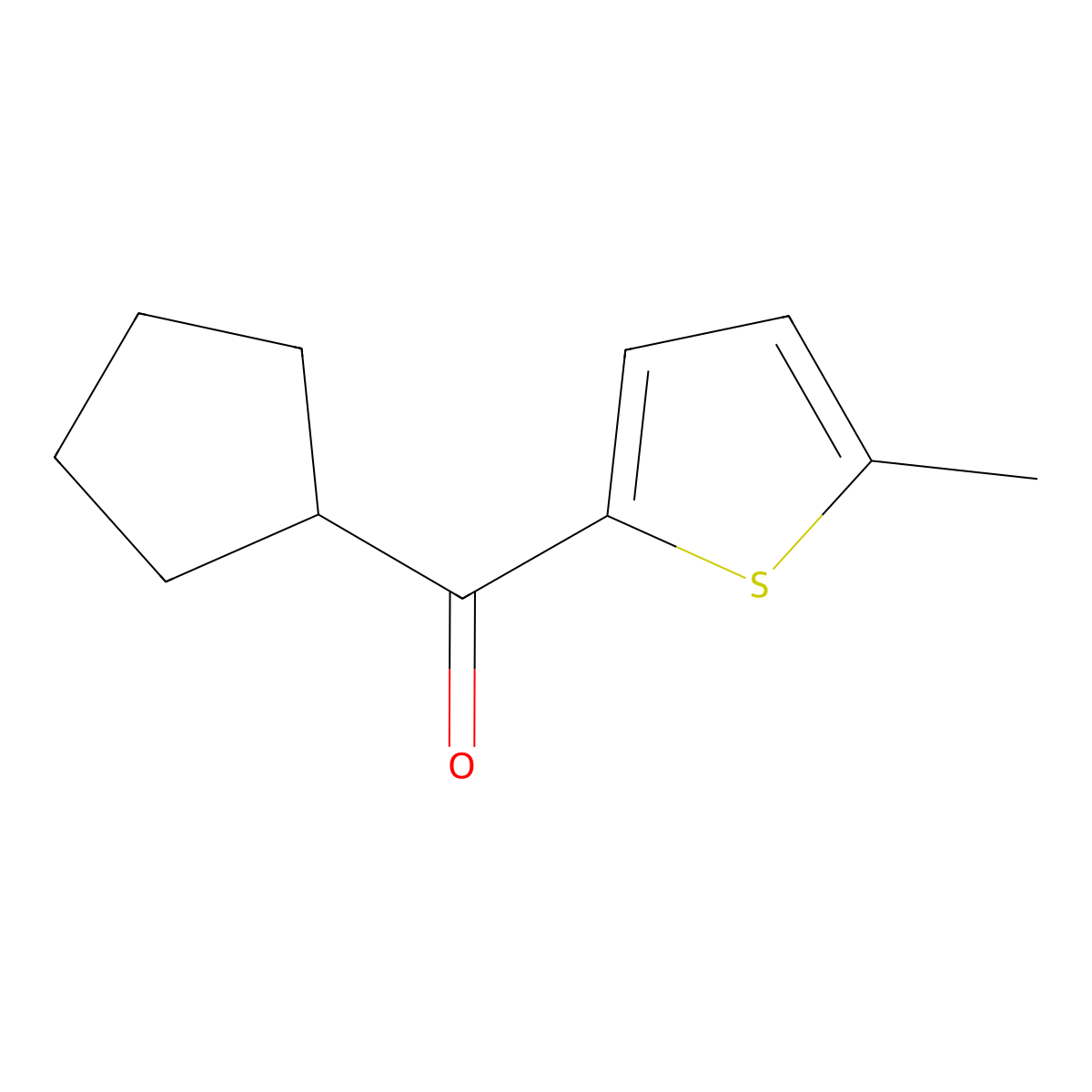 Cyclopentyl(5-methyl-2-thienyl)methanone molecular structure, CAS 1094457-91-6
