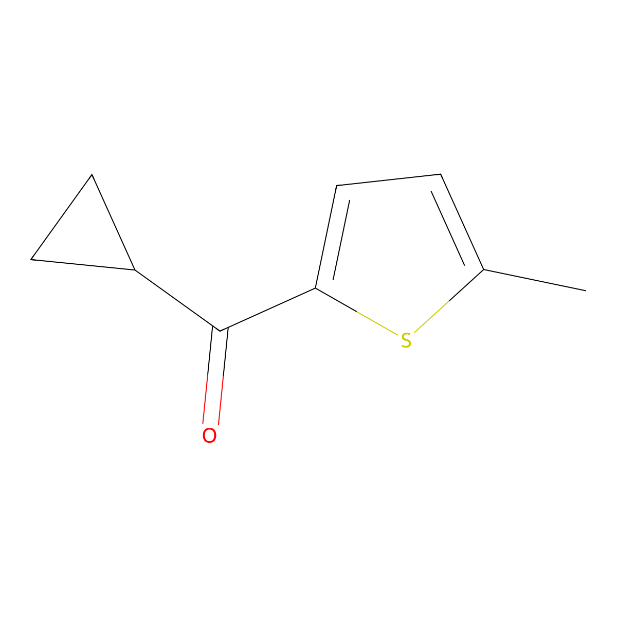 Cyclopropyl(5-methyl-2-thienyl)methanone molecular structure, CAS 1094457-93-8