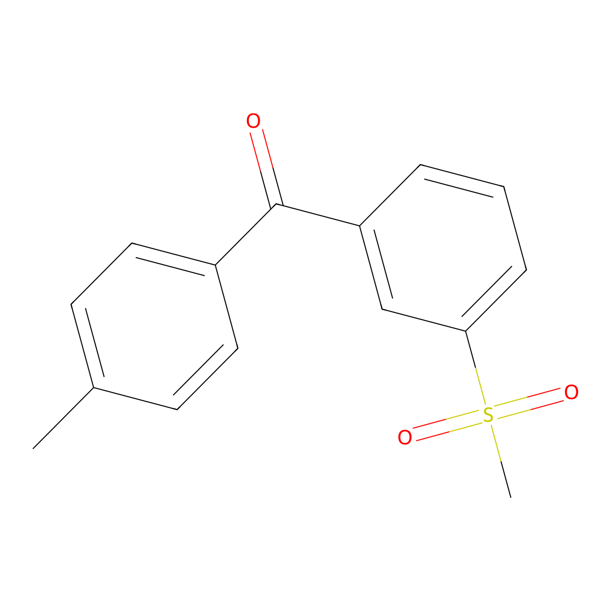 (3-Methanesulfonylphenyl)(4-methylphenyl)methanone molecular structure, CAS 1094457-99-4