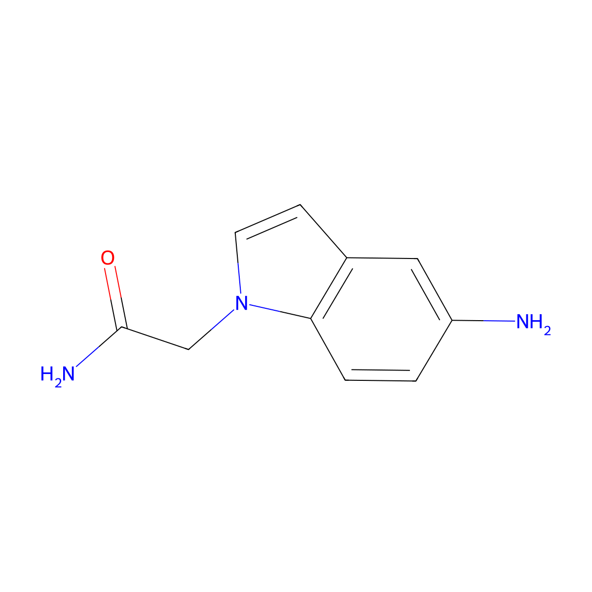 2-(5-Amino-1H-indol-1-YL)acetamide molecular structure, CAS 1094458-54-4