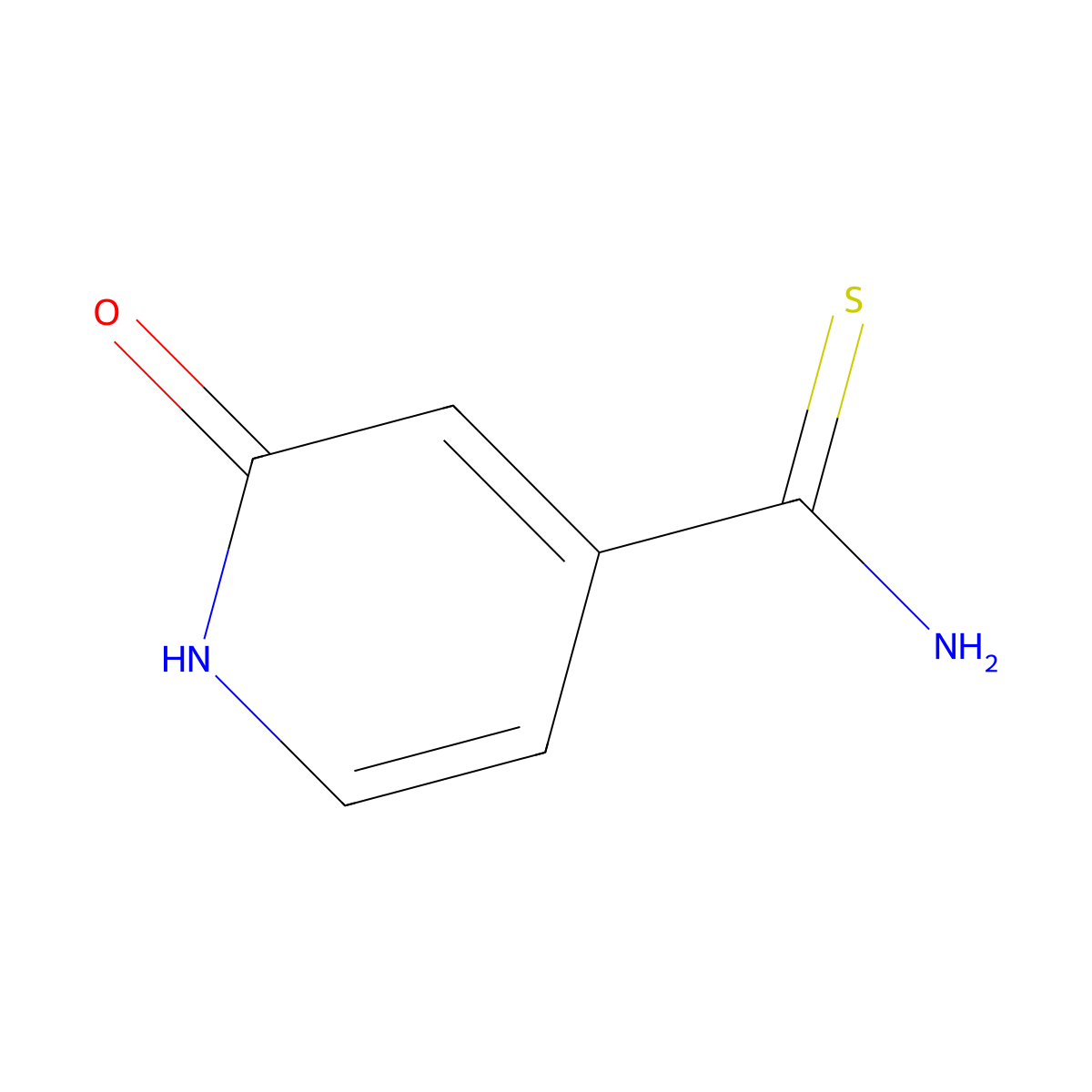 2-Hydroxypyridine-4-carbothioamide molecular structure, CAS 1094459-09-2