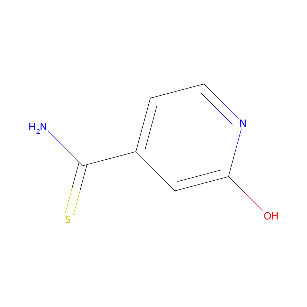2-Hydroxypyridine-4-carbothioamide molecular structure, CAS 1094459-09-2