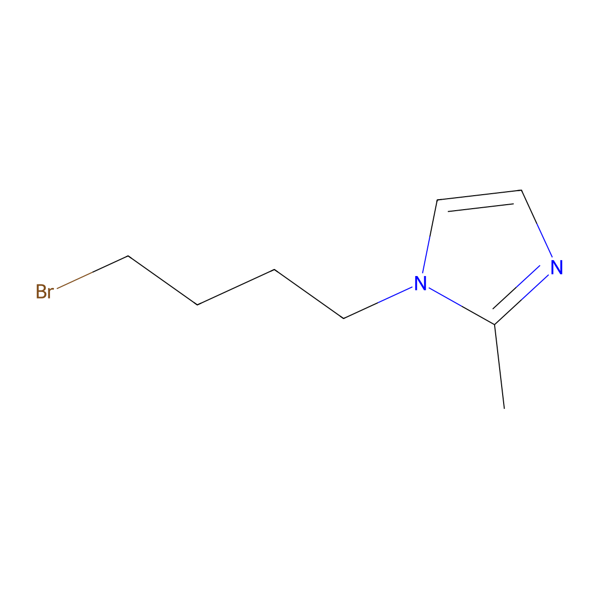 1-(4-Bromobutyl)-2-methylimidazole molecular structure, CAS 1094459-17-2