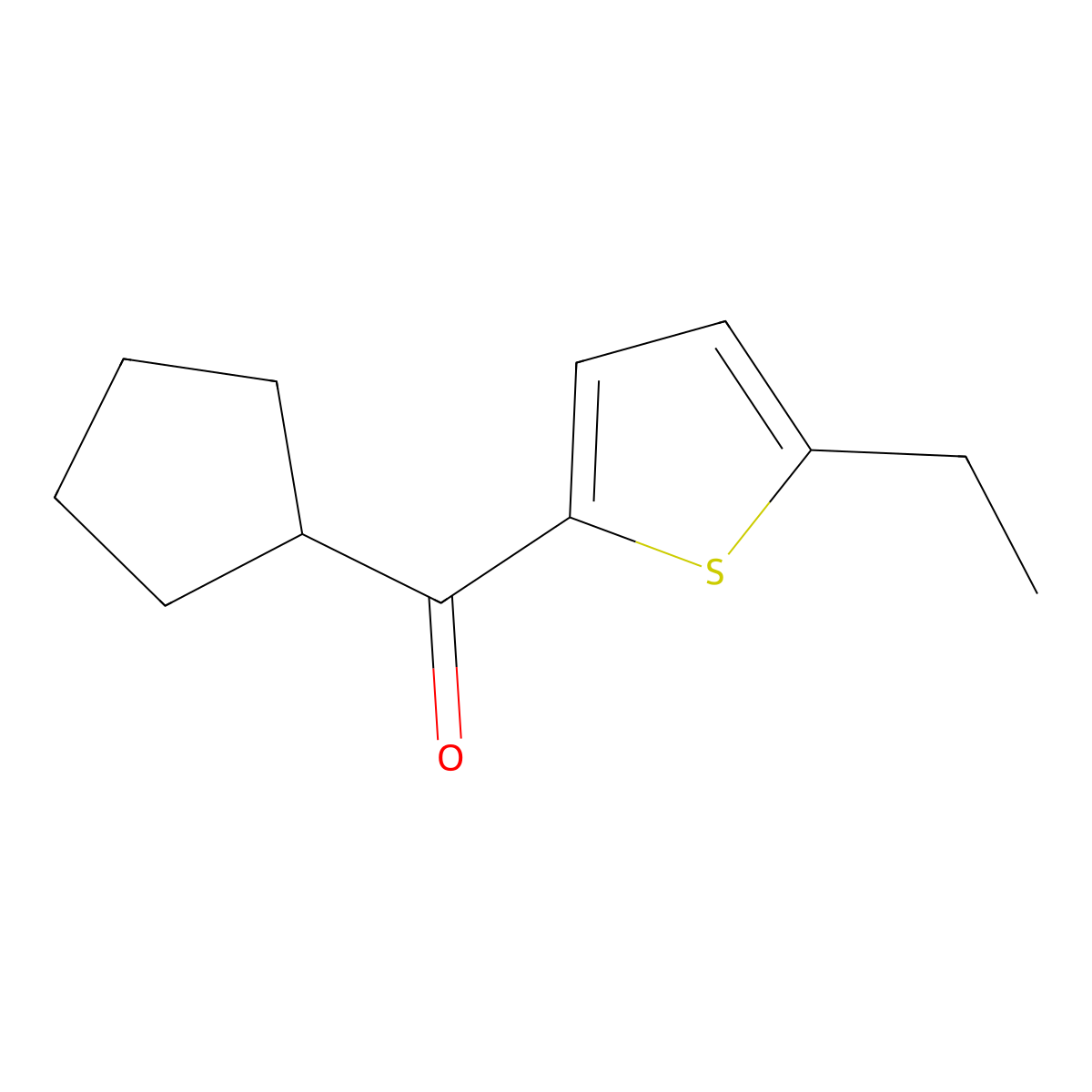 Cyclopentyl(5-ethyl-2-thienyl)methanone molecular structure, CAS 1094461-48-9