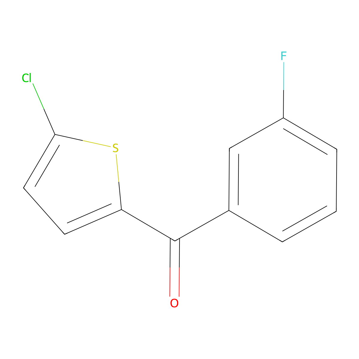 (5-Chloro-2-thienyl)(3-fluorophenyl)methanone molecular structure, CAS 1094461-76-3