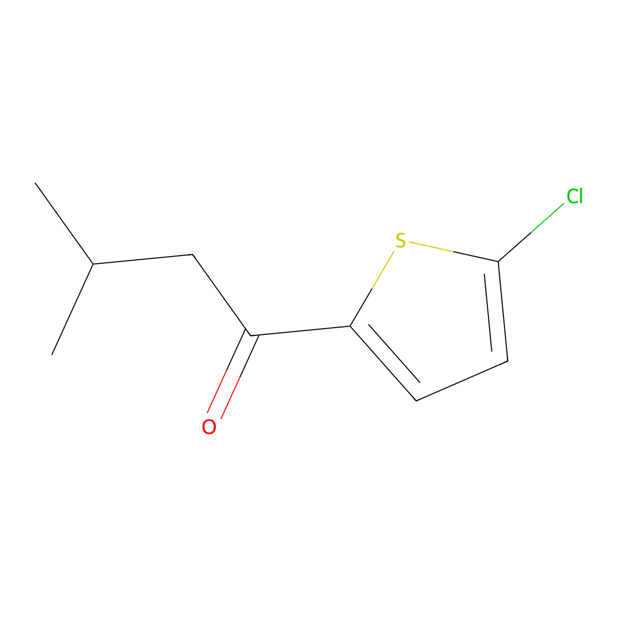 1-(5-Chlorothiophen-2-yl)-3-methylbutan-1-one molecular structure, CAS 1094461-78-5