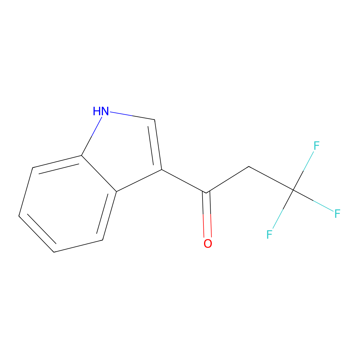 3,3,3-trifluoro-1-(1H-indol-3-yl)propan-1-one molecular structure, CAS 1094462-44-8