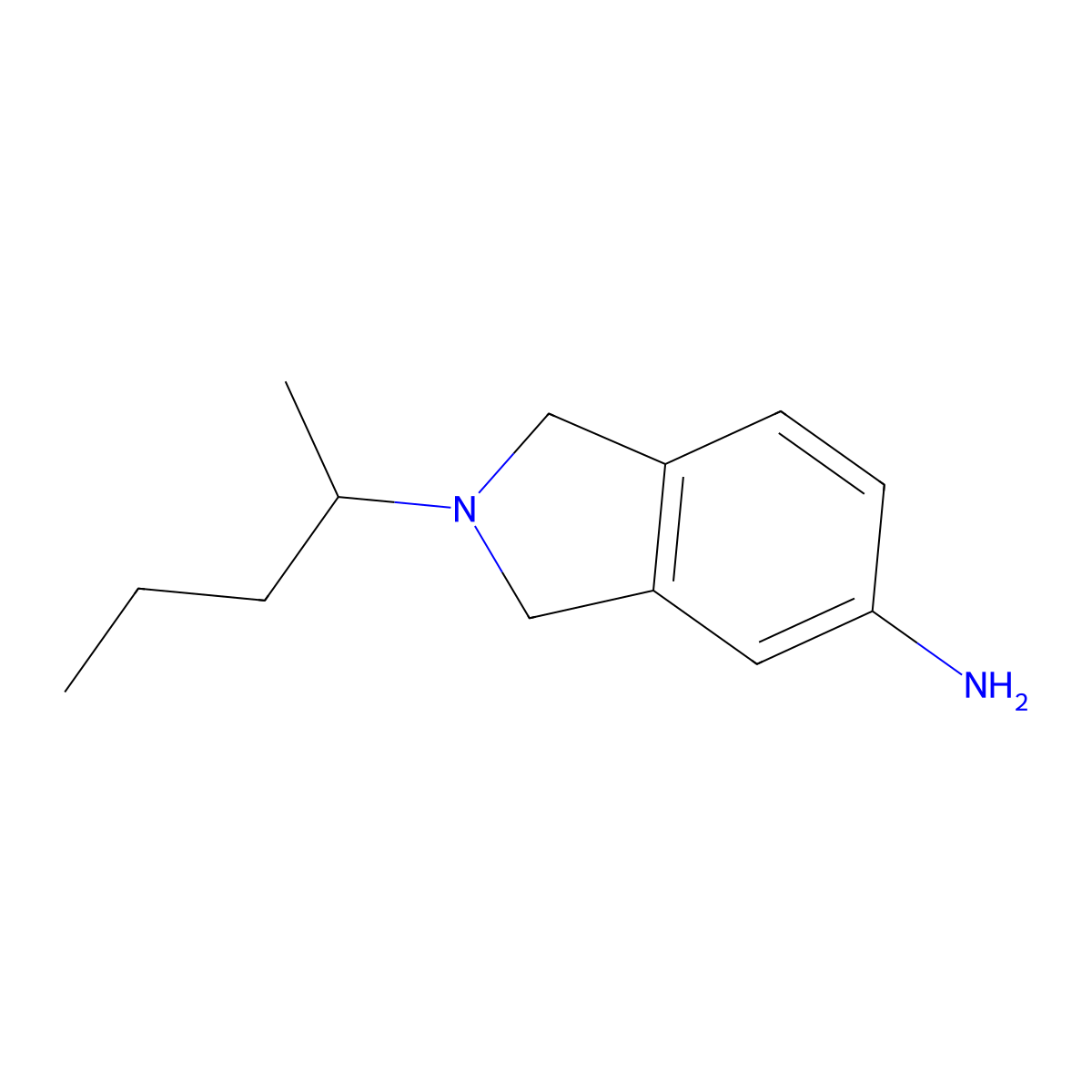2-(pentan-2-yl)-2,3-dihydro-1H-isoindol-5-amine molecular structure, CAS 1094463-13-4