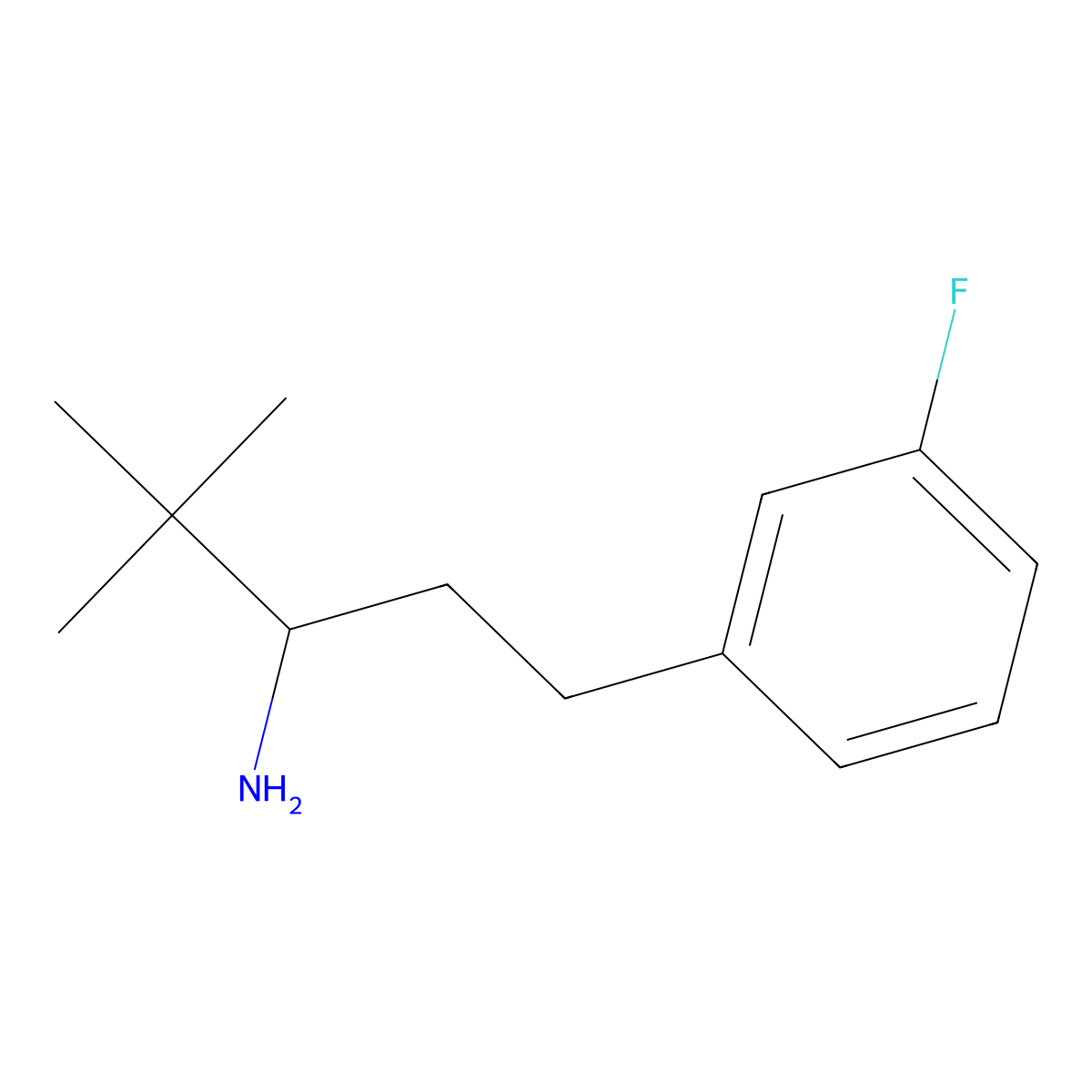 1-(3-Fluorophenyl)-4,4-dimethylpentan-3-amine molecular structure, CAS 1094463-43-0