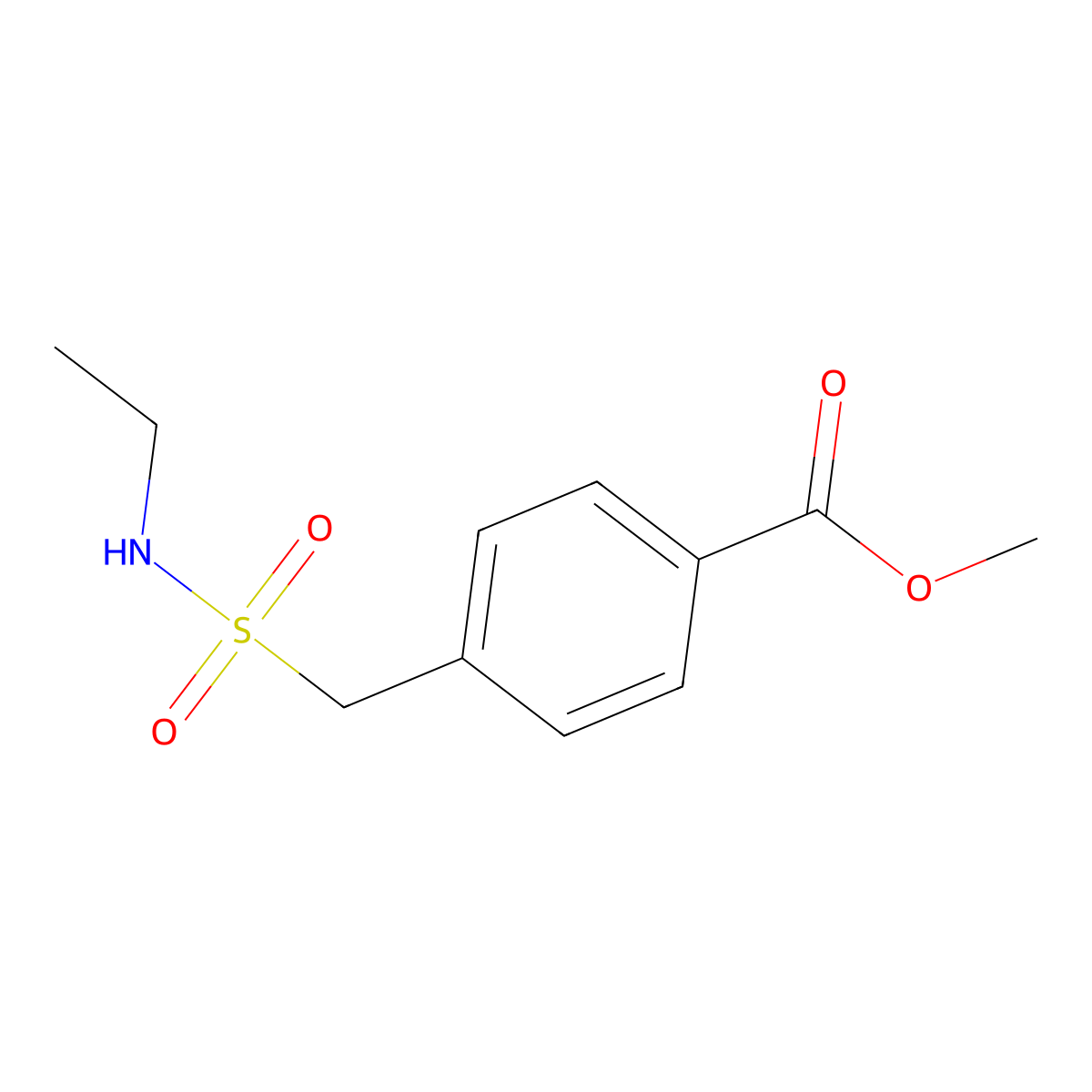 Methyl 4-[(ethylsulfamoyl)methyl]benzoate molecular structure, CAS 1094467-66-9