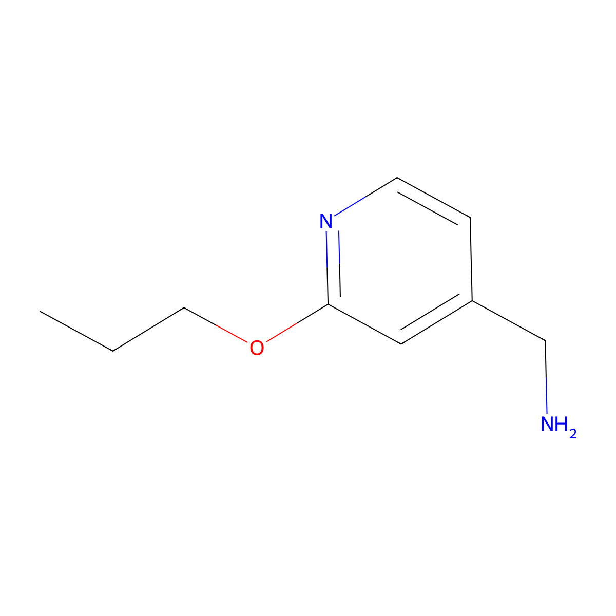 (2-Propoxypyridin-4-yl)methanamine molecular structure, CAS 1094468-50-4