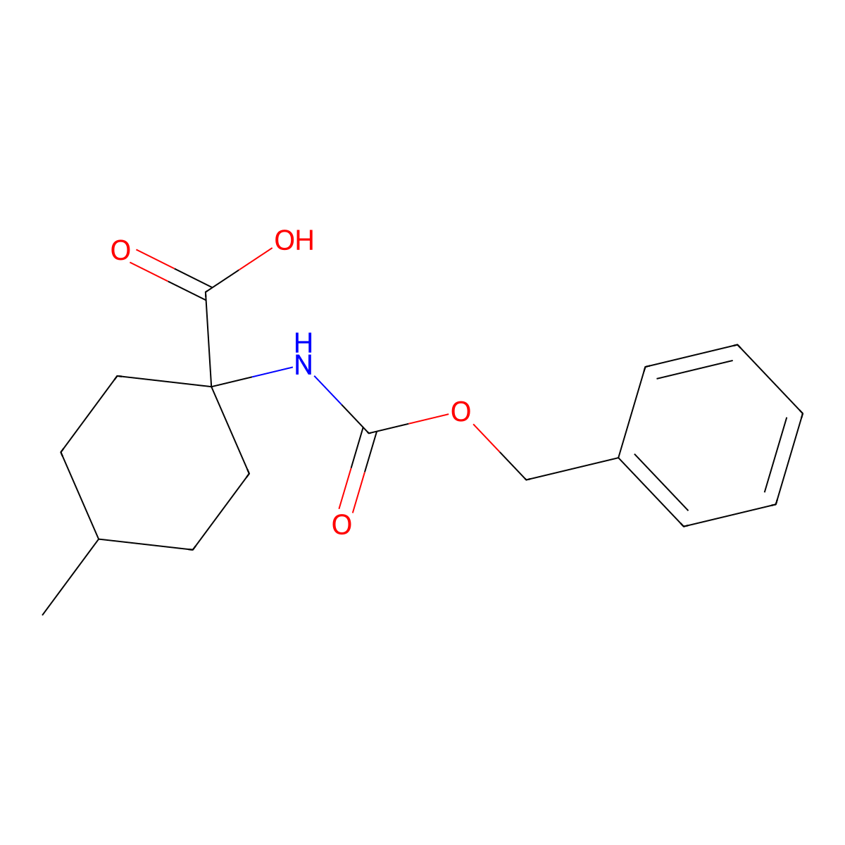 1-{[(Benzyloxy)carbonyl]amino}-4-methylcyclohexane-1-carboxylic acid molecular structure, CAS 1094471-68-7
