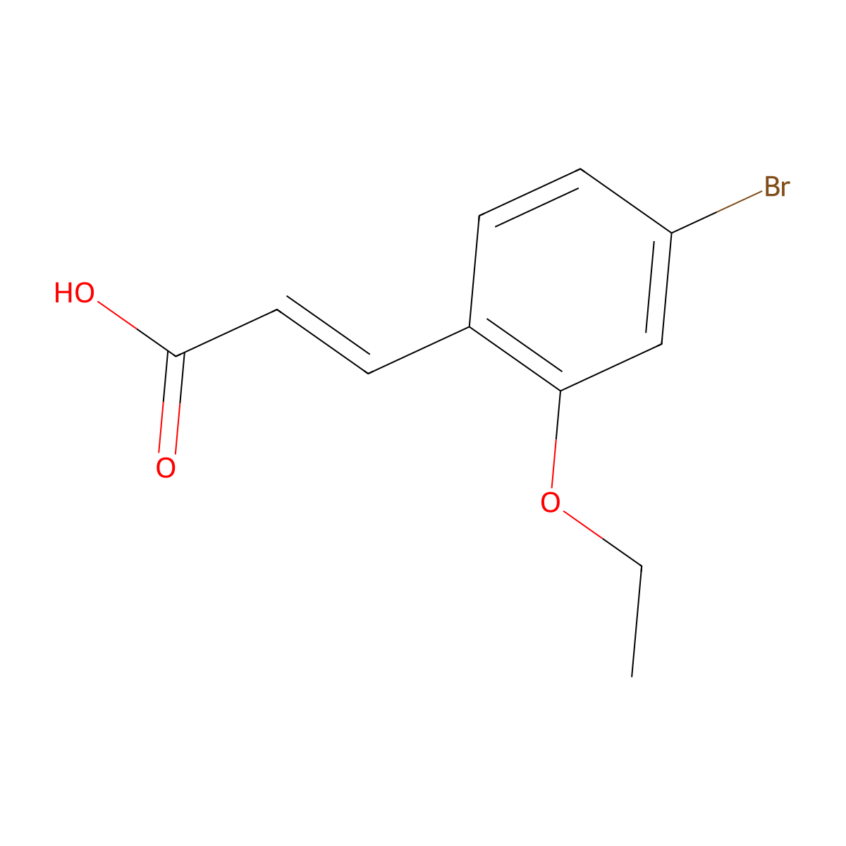 3-(4-Bromo-2-ethoxyphenyl)acrylic acid molecular structure, CAS 1094474-73-3