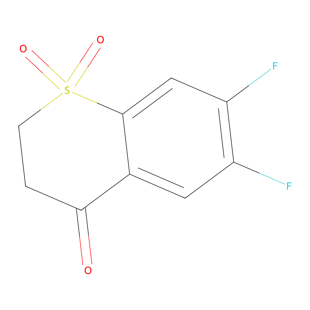 6,7-difluoro-3,4-dihydro-2H-1lambda6-benzothiopyran-1,1,4-trione molecular structure, CAS 1094476-70-6