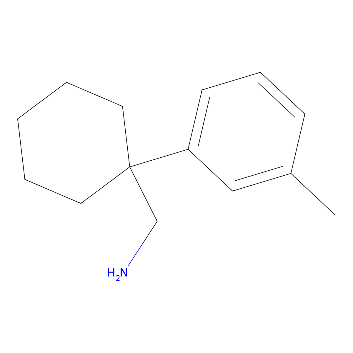 [1-(3-Methylphenyl)cyclohexyl]methanamine molecular structure, CAS 1094477-12-9