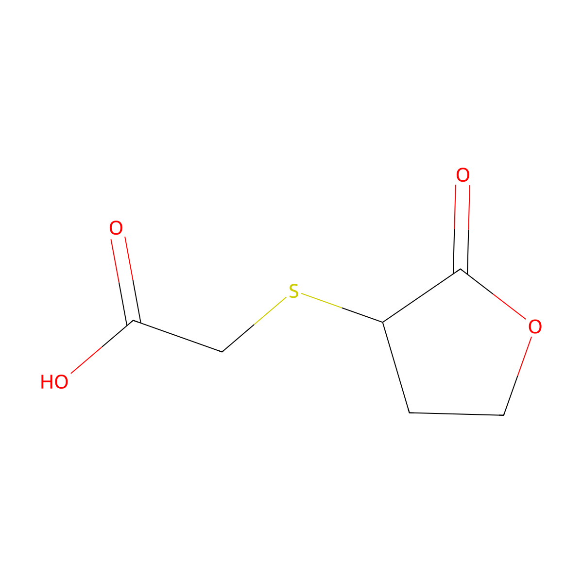 2-[(2-Oxooxolan-3-yl)sulfanyl]acetic acid molecular structure, CAS 1094479-23-8