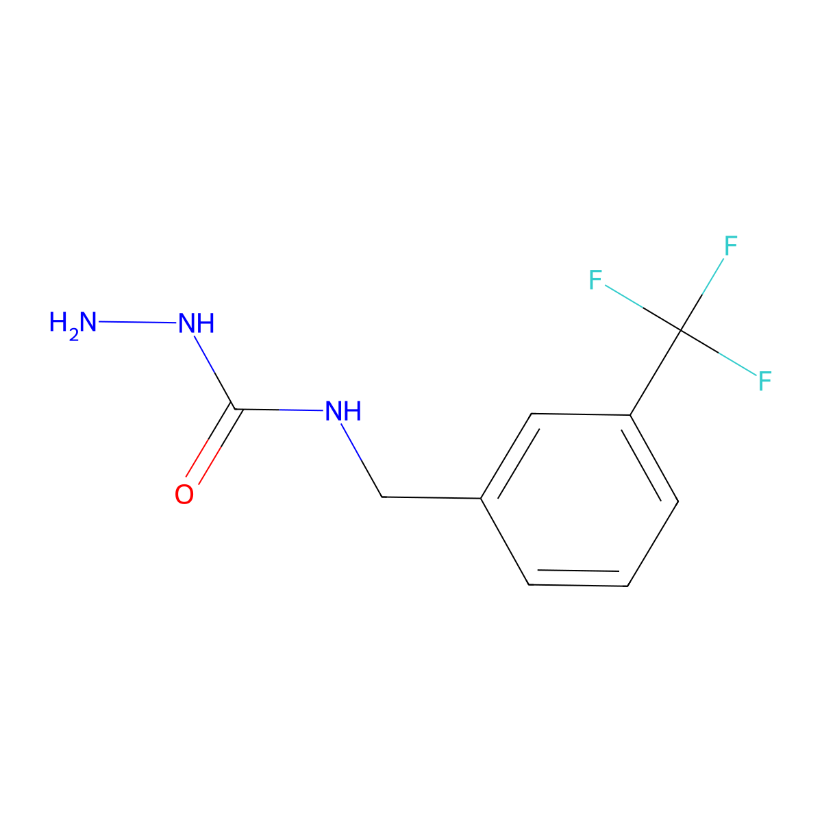 3-Amino-1-{[3-(trifluoromethyl)phenyl]methyl}urea molecular structure, CAS 1094481-17-0