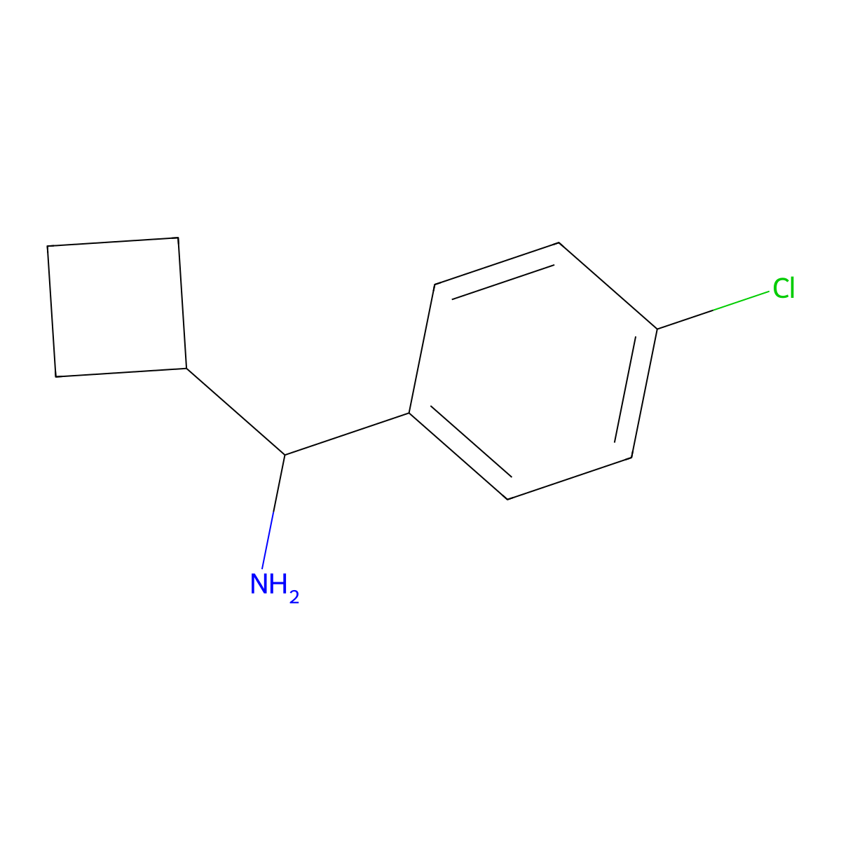 (4-Chlorophenyl)(cyclobutyl)methanamine molecular structure, CAS 1094483-37-0