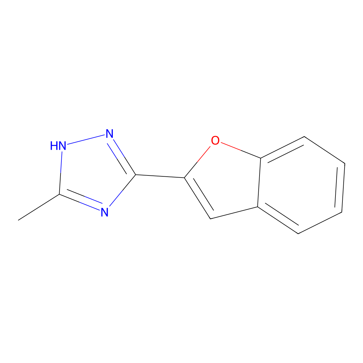 5-(2-Benzofuranyl)-3-methyl-1H-1,2,4-triazole molecular structure, CAS 1094483-76-7