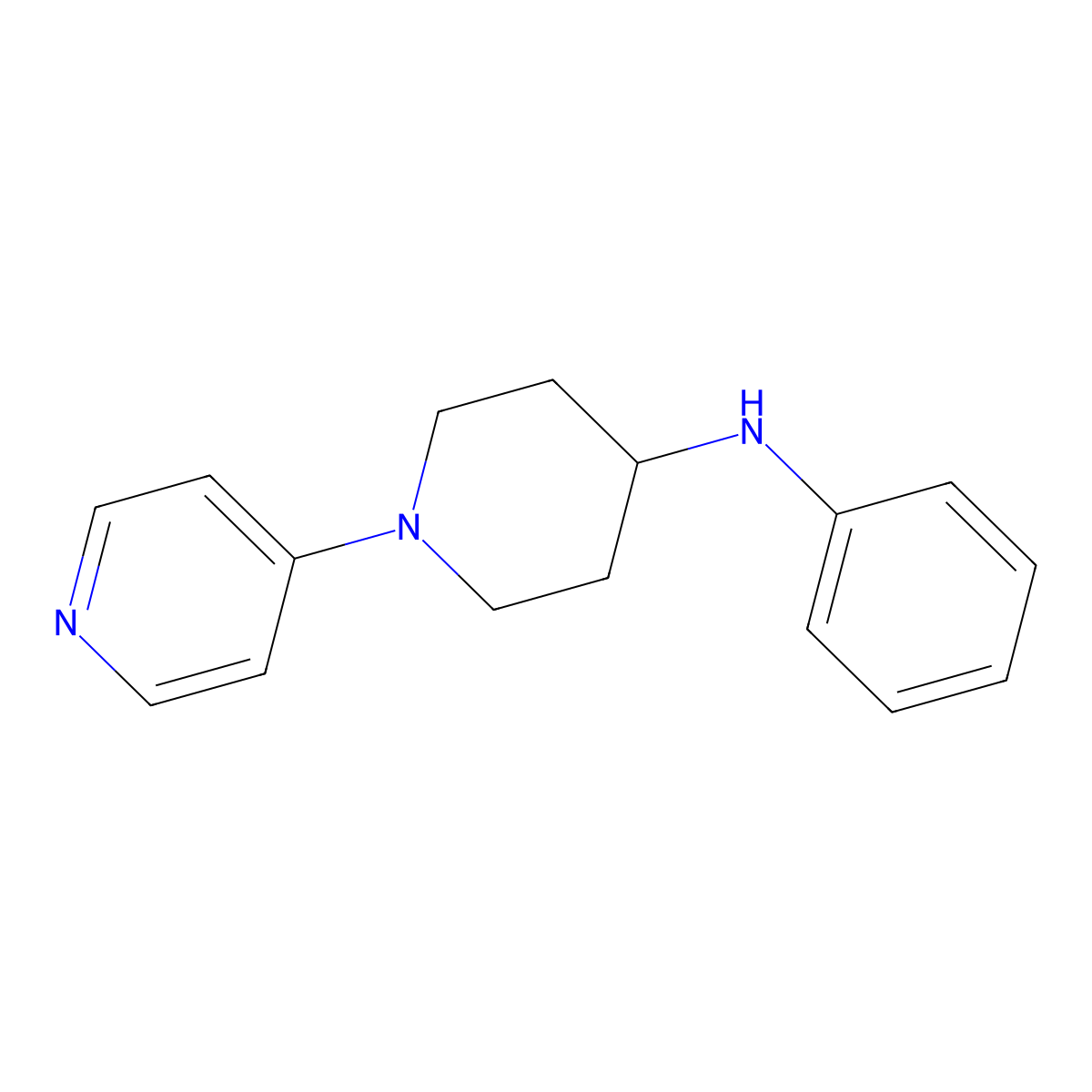 N-phenyl-1-(pyridin-4-yl)piperidin-4-amine molecular structure, CAS 1094484-20-4