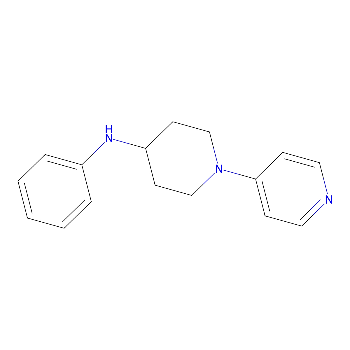 N-phenyl-1-(pyridin-4-yl)piperidin-4-amine molecular structure, CAS 1094484-20-4