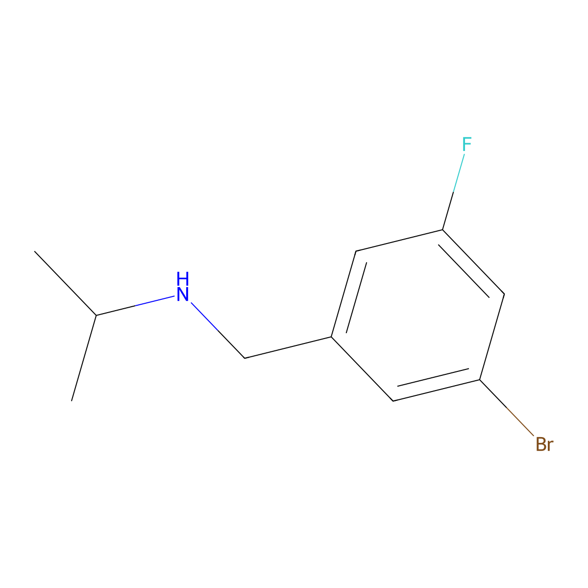 [(3-Bromo-5-fluorophenyl)methyl](propan-2-yl)amine molecular structure, CAS 1094484-97-5