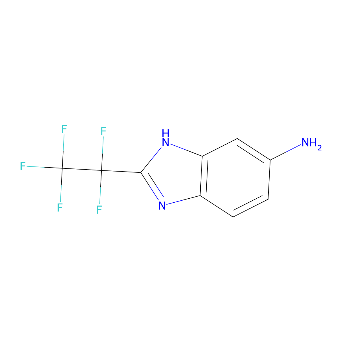 2-(pentafluoroethyl)-1H-1,3-benzodiazol-5-amine molecular structure, CAS 1094485-69-4