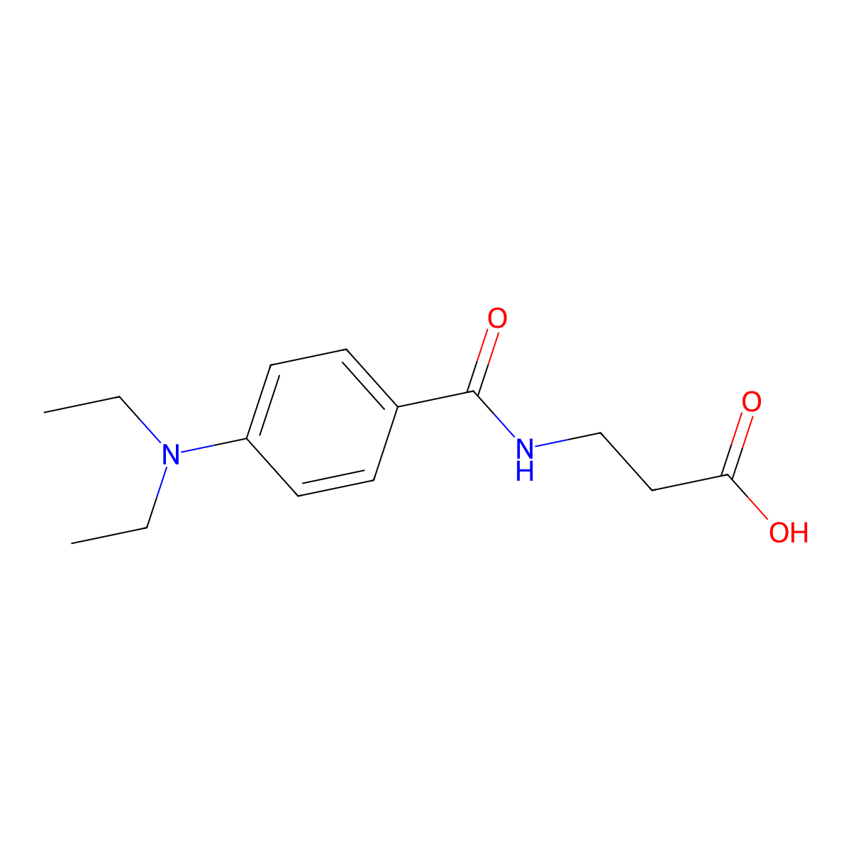 3-{[4-(Diethylamino)benzoyl]amino}propanoic acid molecular structure, CAS 1094490-55-7