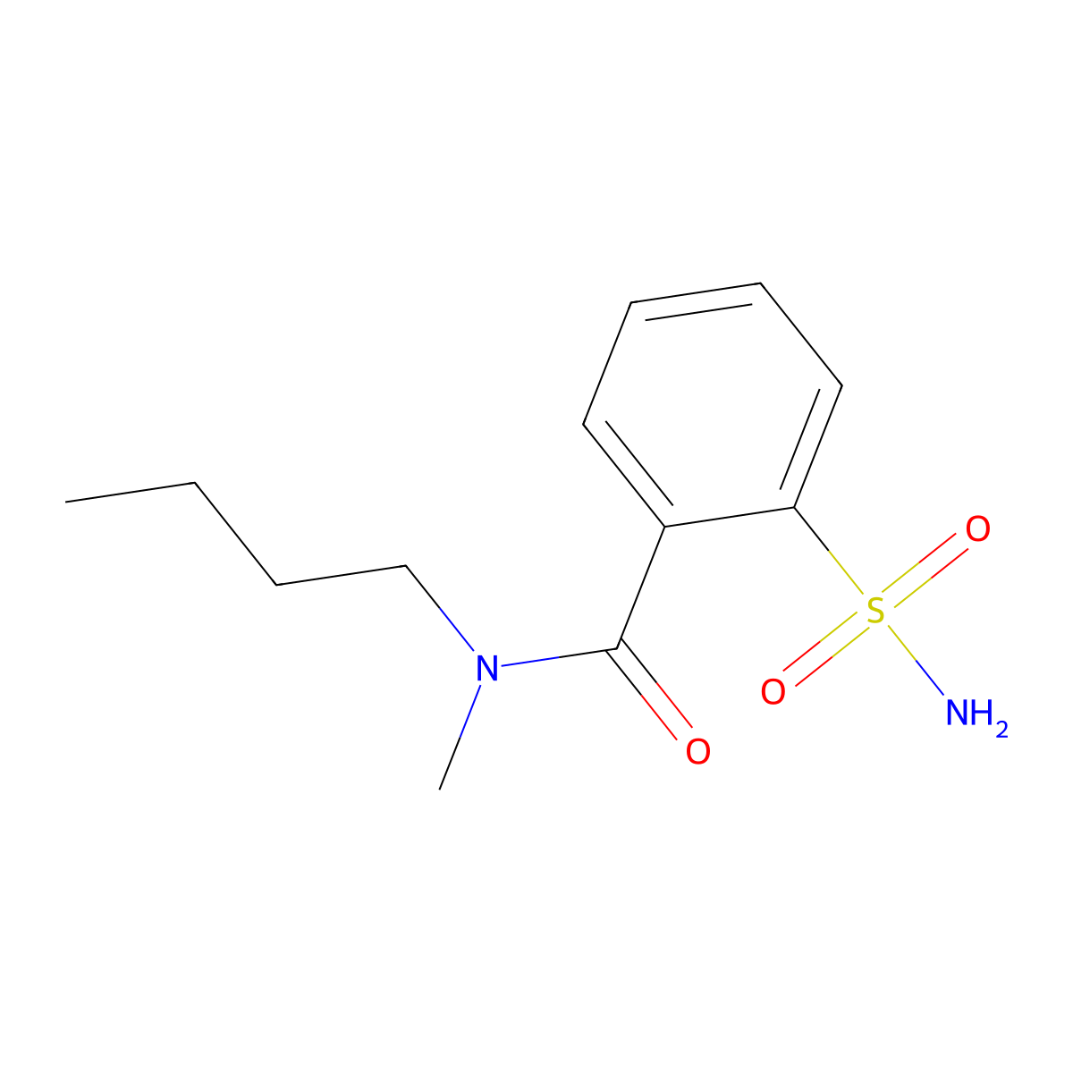 N-butyl-N-methyl-2-sulfamoylbenzamide molecular structure, CAS 1094491-65-2