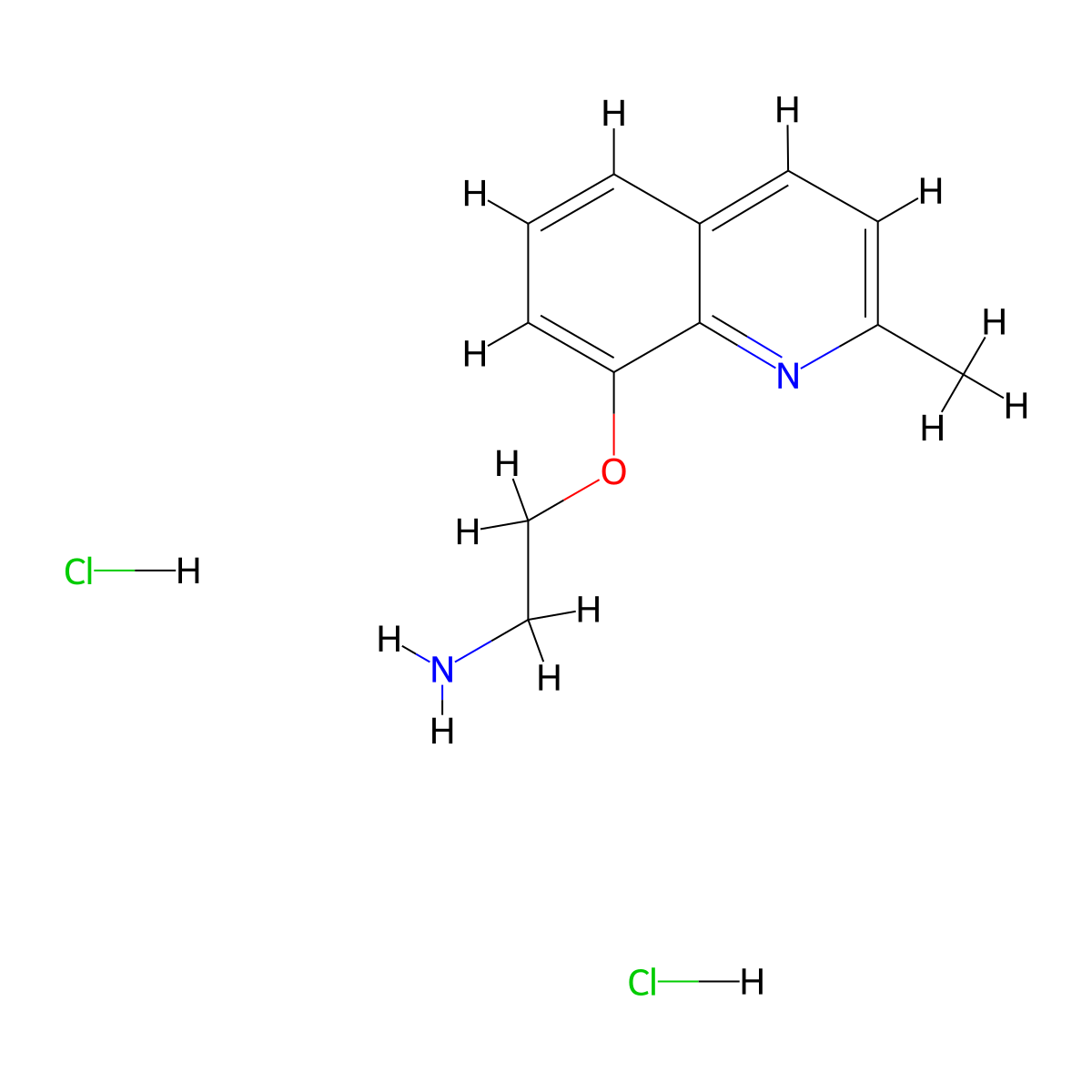 {2-[(2-Methylquinolin-8-yl)oxy]ethyl}amine dihydrochloride molecular structure, CAS 1094492-24-6
