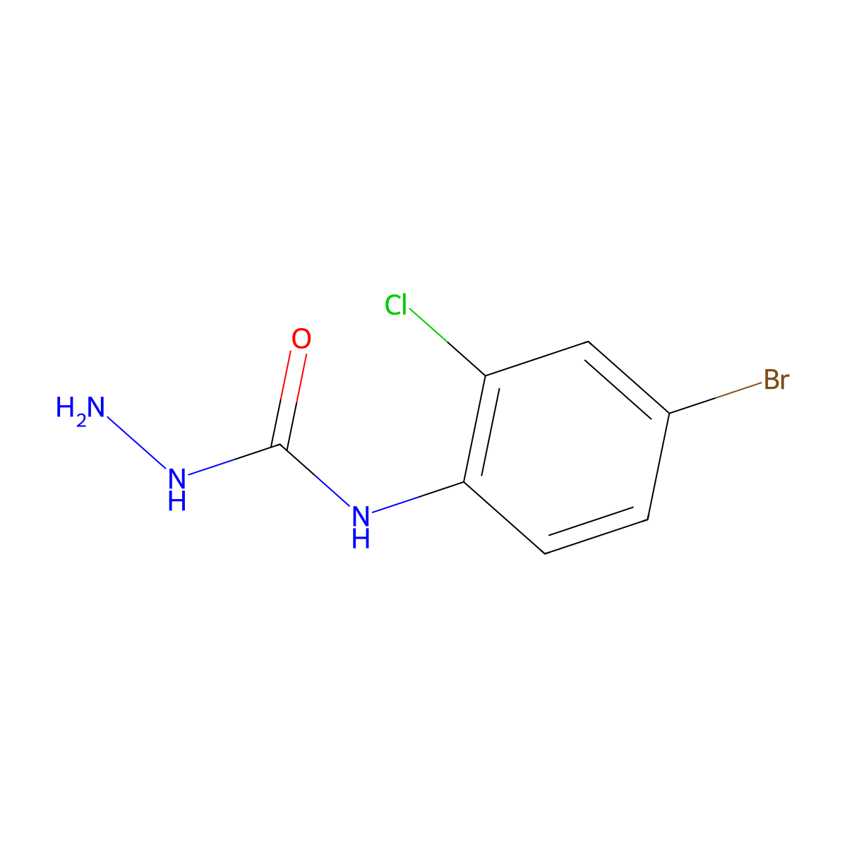 3-Amino-1-(4-bromo-2-chlorophenyl)urea molecular structure, CAS 1094493-26-1