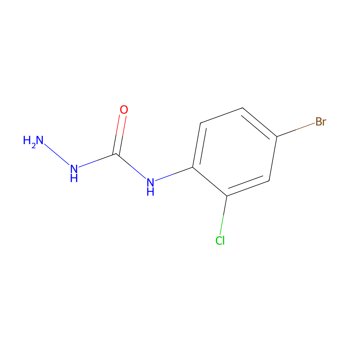 3-Amino-1-(4-bromo-2-chlorophenyl)urea molecular structure, CAS 1094493-26-1