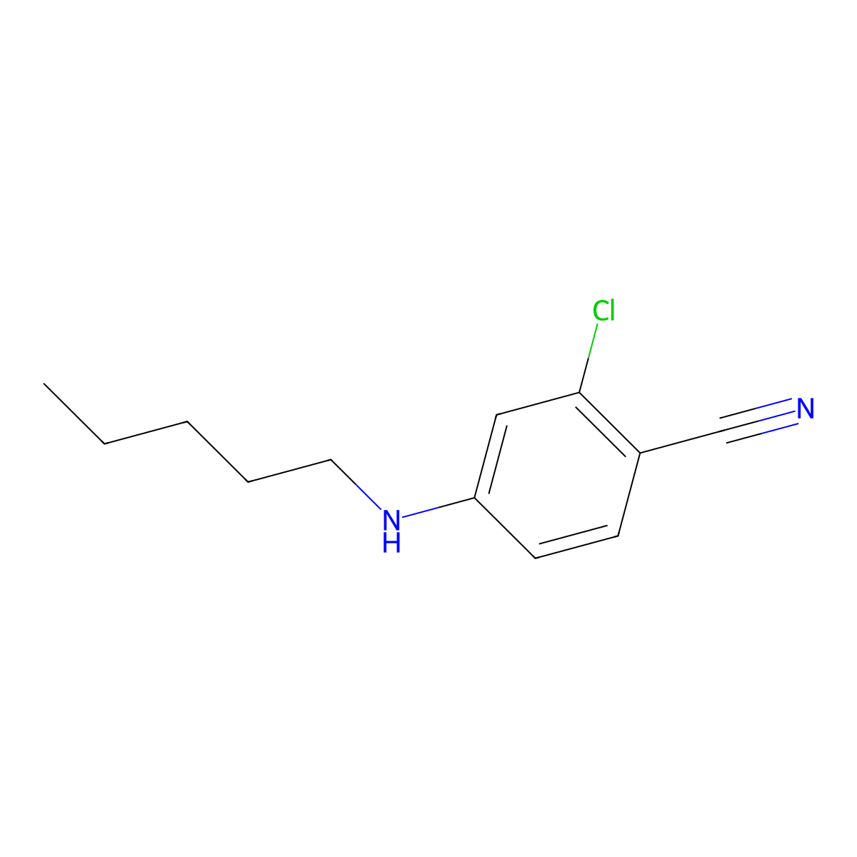2-Chloro-4-(pentylamino)benzonitrile molecular structure, CAS 1094493-65-8