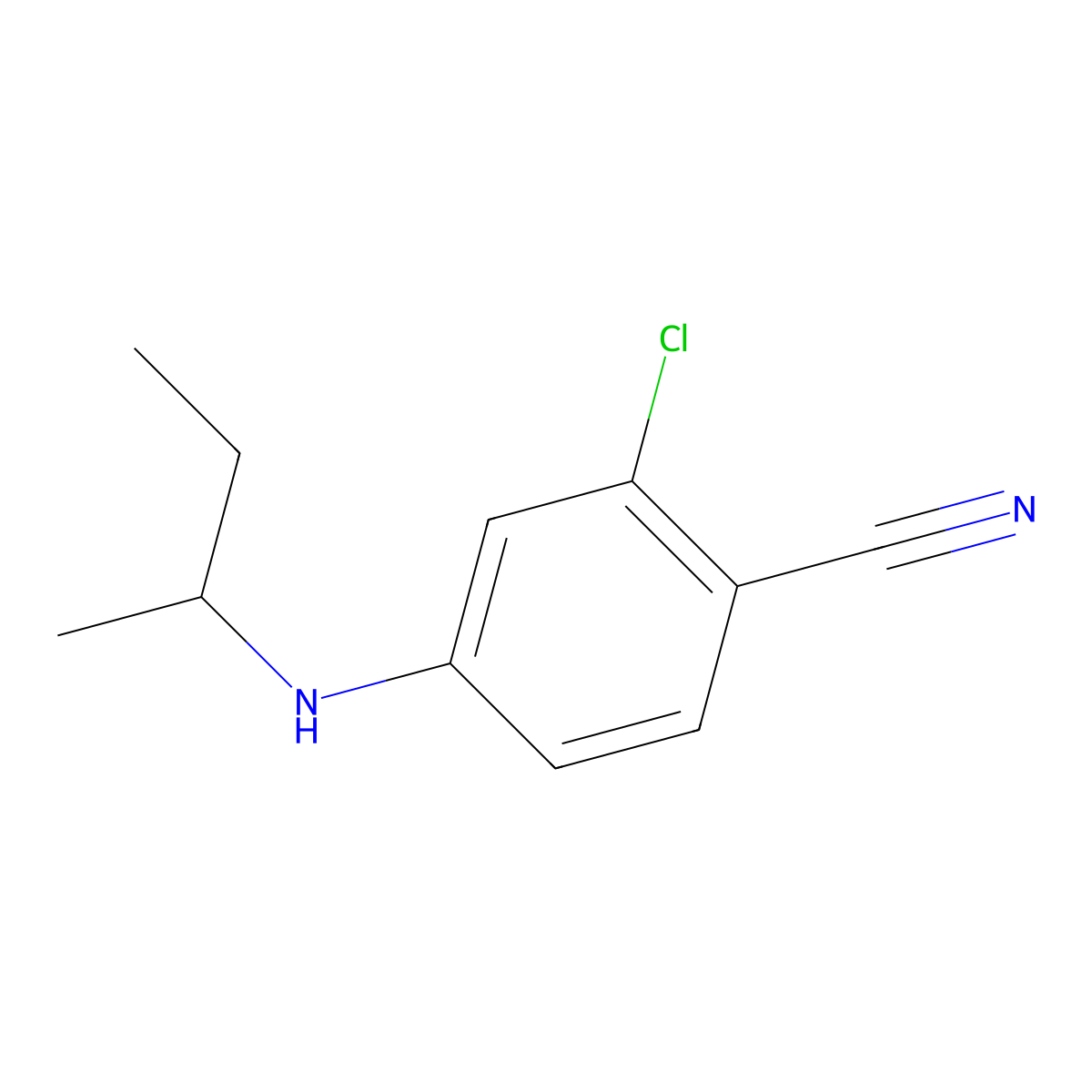 4-[(Butan-2-yl)amino]-2-chlorobenzonitrile molecular structure, CAS 1094493-68-1