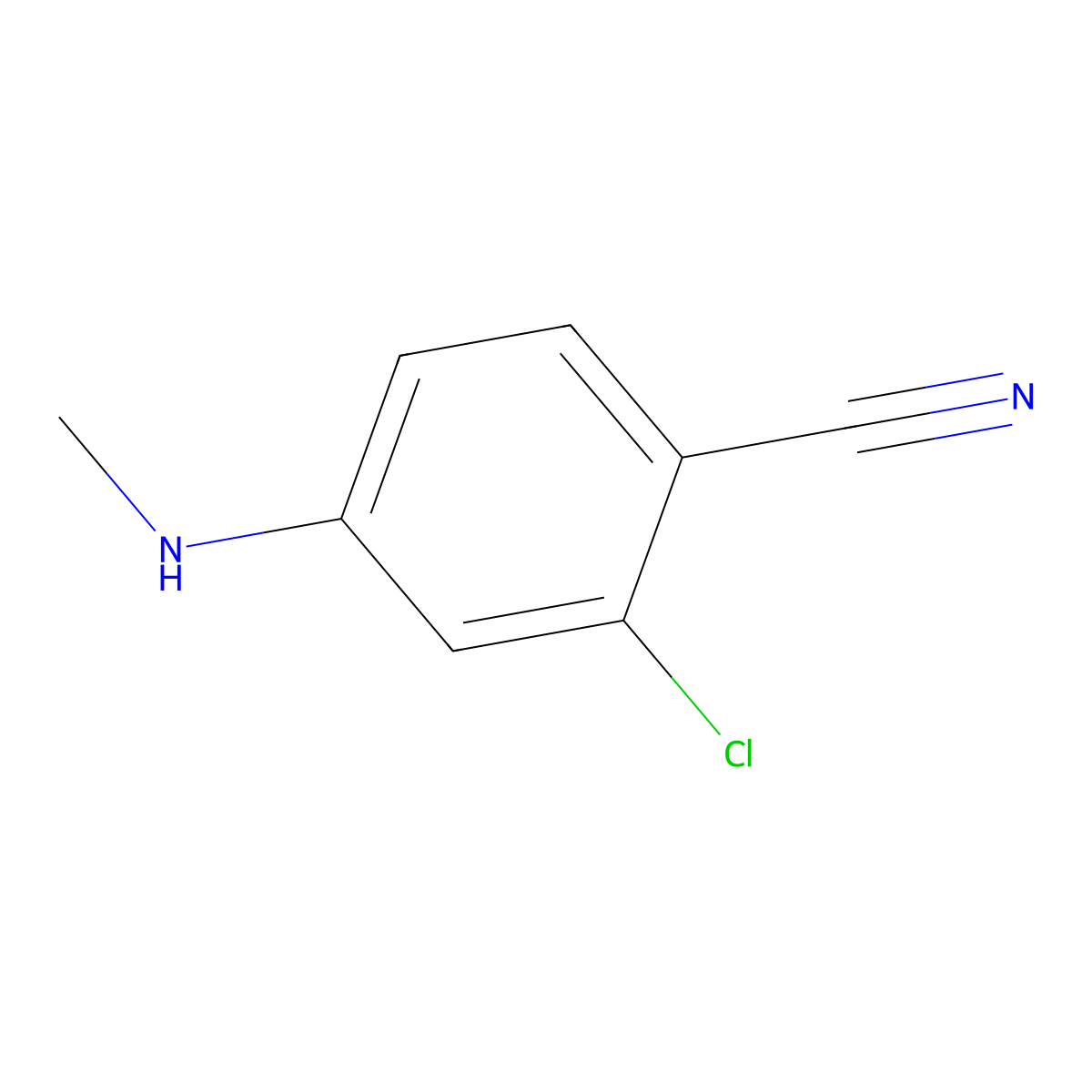 2-Chloro-4-(methylamino)benzonitrile molecular structure, CAS 1094493-82-9