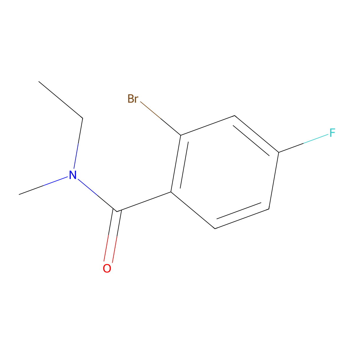 2-bromo-N-ethyl-4-fluoro-N-methylbenzamide molecular structure, CAS 1094498-67-5