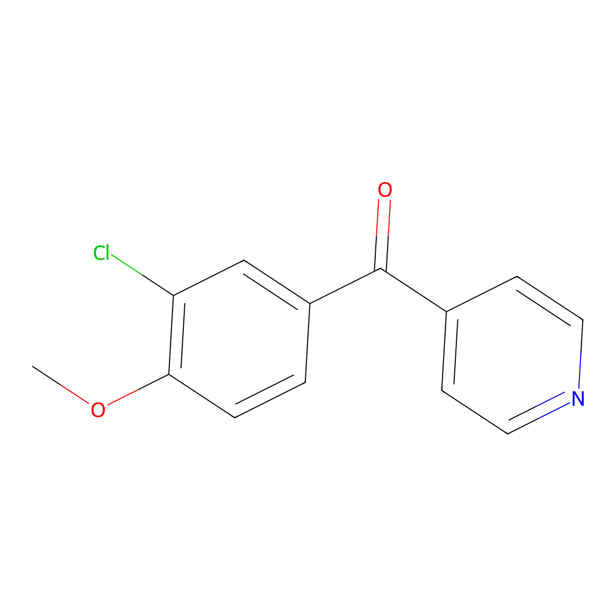 (3-Chloro-4-methoxyphenyl)-4-pyridinylmethanone molecular structure, CAS 1094499-93-0