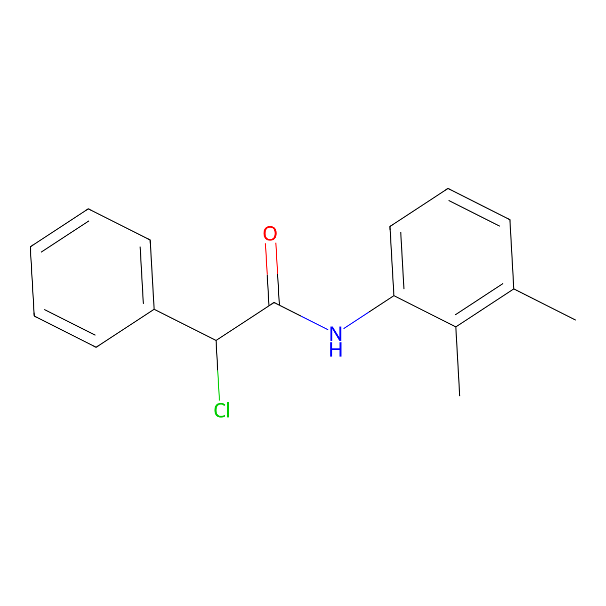 2-Chloro-N-(2,3-dimethylphenyl)-2-phenylacetamide molecular structure, CAS 1094500-96-5