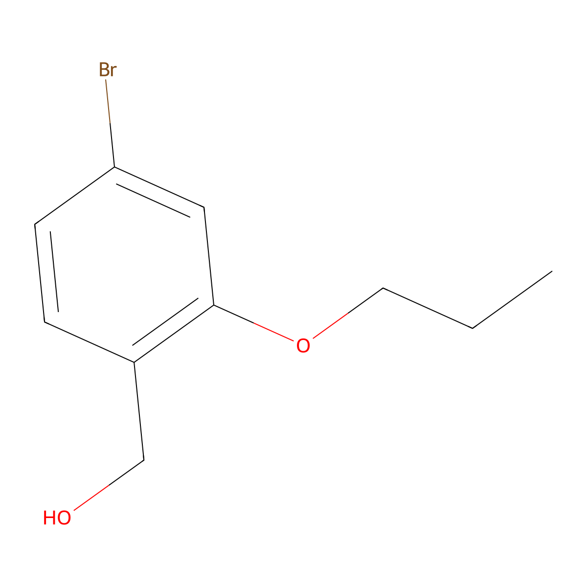 (4-Bromo-2-propoxyphenyl)methanol molecular structure, CAS 1094510-28-7