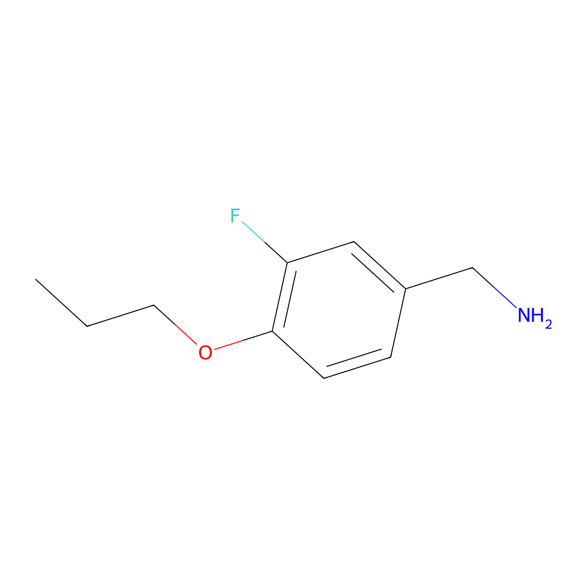 (3-Fluoro-4-propoxyphenyl)methanamine molecular structure, CAS 1094510-30-1