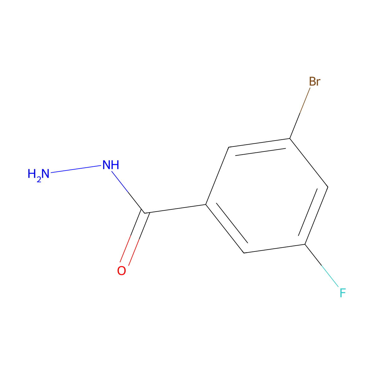 3-Bromo-5-fluorobenzohydrazide molecular structure, CAS 1094510-55-0