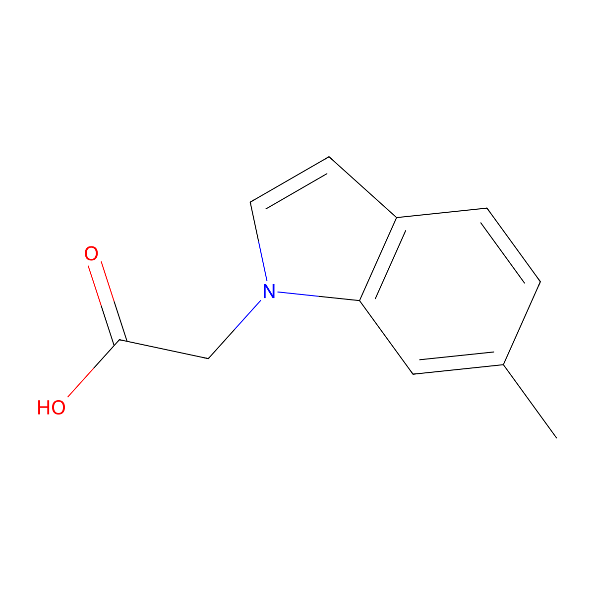 6-Methyl-indole-1-acetic acid molecular structure, CAS 1094511-49-5