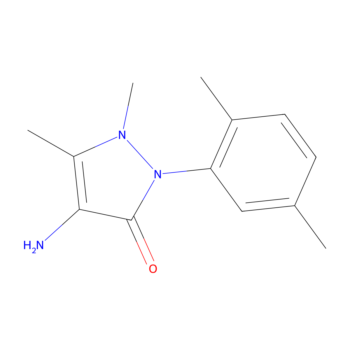 4-amino-2-(2,5-dimethylphenyl)-1,5-dimethyl-2,3-dihydro-1H-pyrazol-3-one molecular structure, CAS 1094511-72-4